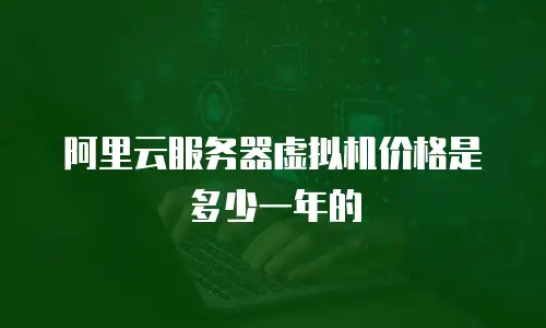 阿里云服务器虚拟机价格是多少一年的