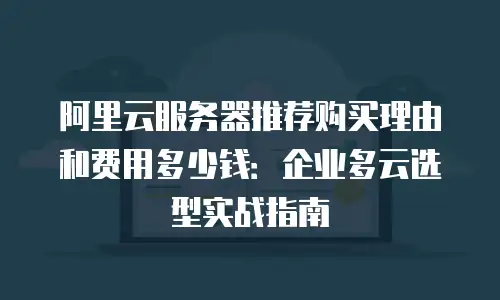 阿里云服务器推荐购买理由和费用多少钱：企业多云选型实战指南
