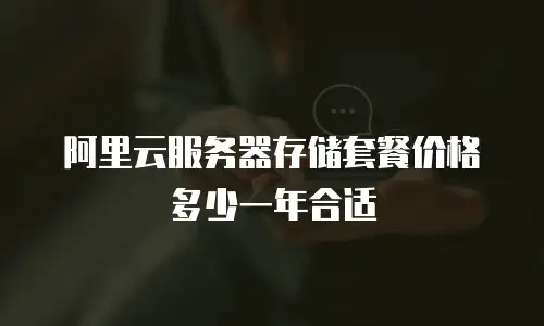 阿里云服务器存储套餐价格多少一年合适