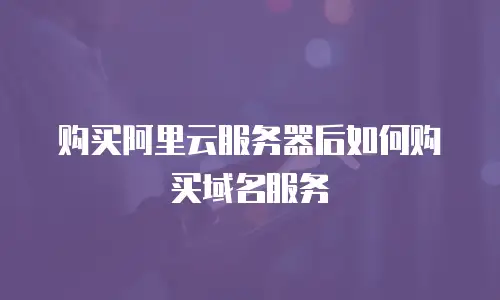 购买阿里云服务器后如何购买域名服务