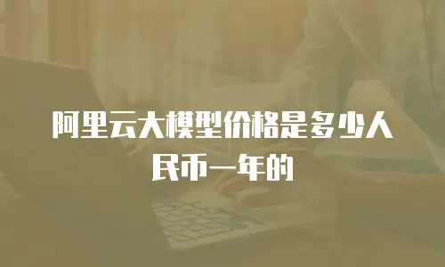 阿里云大模型价格是多少人民币一年的
