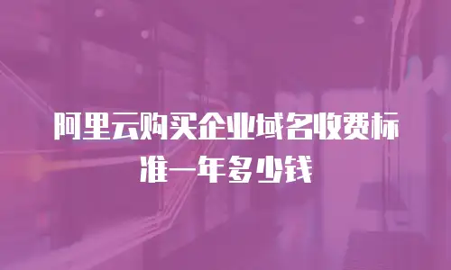 阿里云购买企业域名收费标准一年多少钱