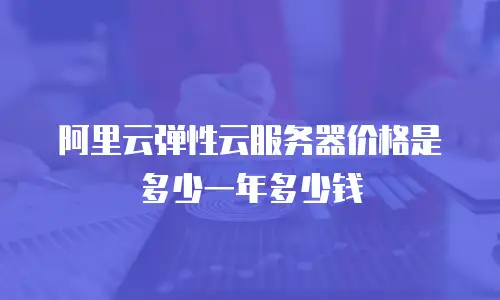 阿里云弹性云服务器价格是多少一年多少钱