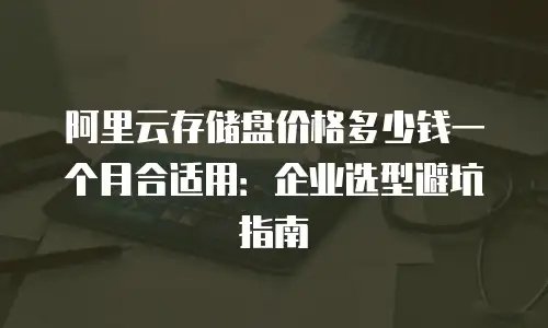阿里云存储盘价格多少钱一个月合适用：企业选型避坑指南