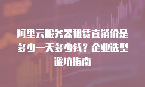 阿里云服务器租赁直销价是多少一天多少钱？企业选型避坑指南