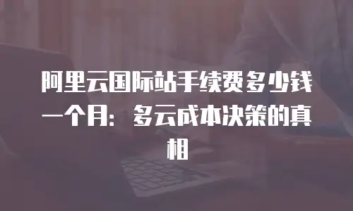 阿里云国际站手续费多少钱一个月：多云成本决策的真相