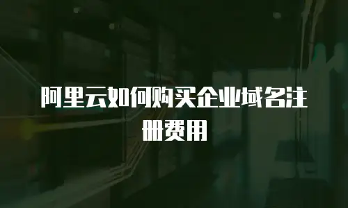 阿里云如何购买企业域名注册费用