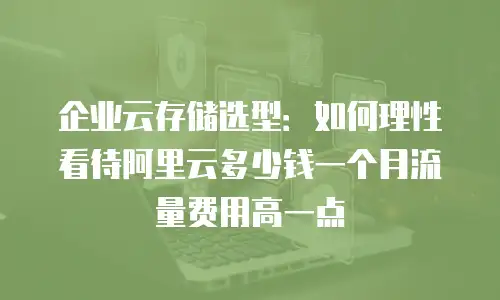企业云存储选型：如何理性看待阿里云多少钱一个月流量费用高一点