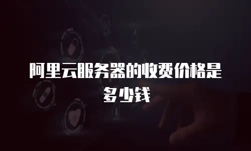 阿里云服务器的收费价格是多少钱