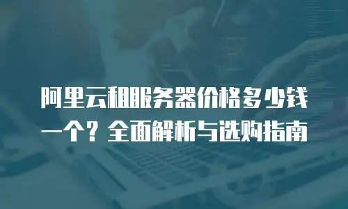 阿里云租服务器价格多少钱一个？全面解析与选购指南