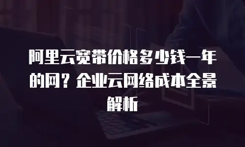 阿里云宽带价格多少钱一年的网？企业云网络成本全景解析