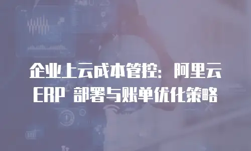 企业上云成本管控：阿里云 ERP 部署与账单优化策略