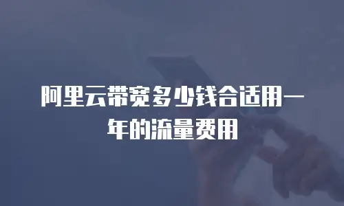 阿里云带宽多少钱合适用一年的流量费用
