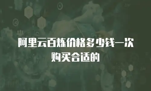 阿里云百炼价格多少钱一次购买合适的