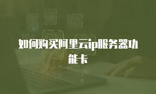 如何购买阿里云ip服务器功能卡
