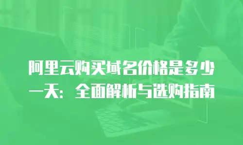 阿里云购买域名价格是多少一天：全面解析与选购指南