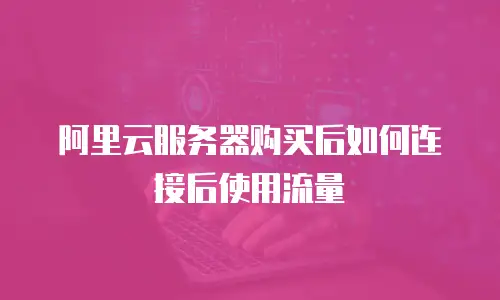 阿里云服务器购买后如何连接后使用流量
