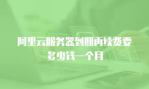 阿里云服务器到期再续费要多少钱一个月