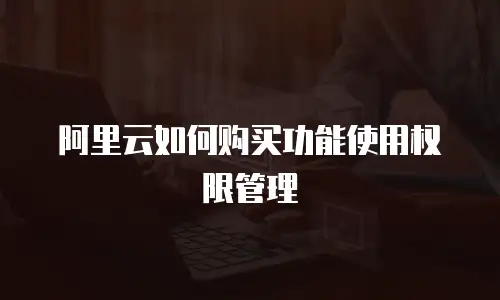 阿里云如何购买功能使用权限管理