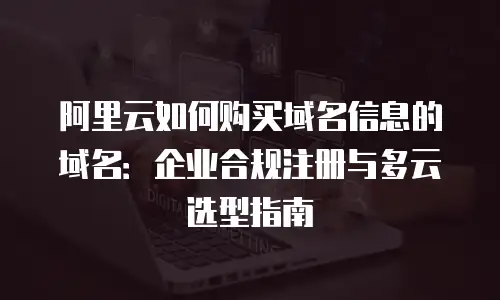 阿里云如何购买域名信息的域名：企业合规注册与多云选型指南