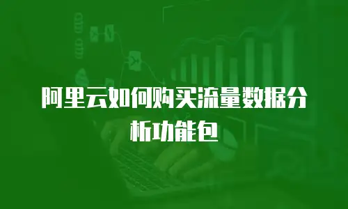 阿里云如何购买流量数据分析功能包