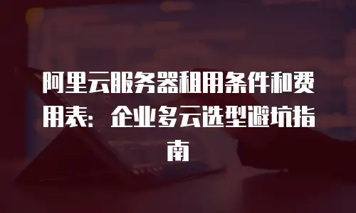 阿里云服务器租用条件和费用表：企业多云选型避坑指南