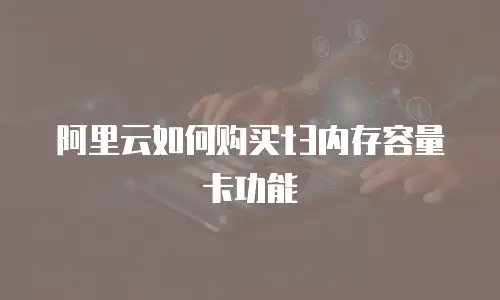 阿里云如何购买t3内存容量卡功能