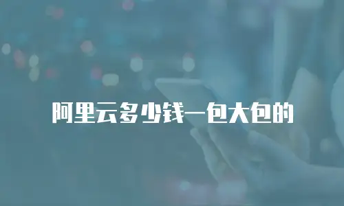 阿里云多少钱一包大包的