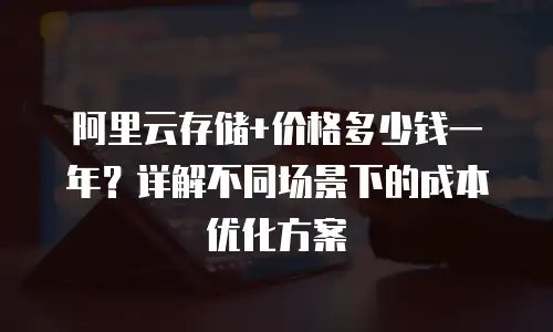 阿里云存储+价格多少钱一年？详解不同场景下的成本优化方案
