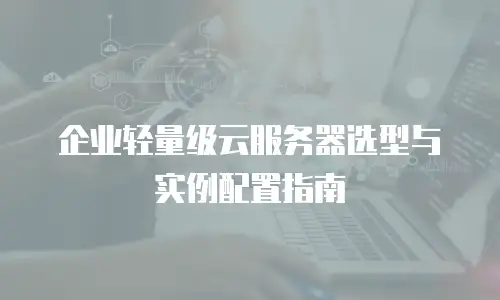 企业轻量级云服务器选型与实例配置指南