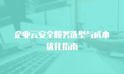企业云安全服务选型与成本优化指南