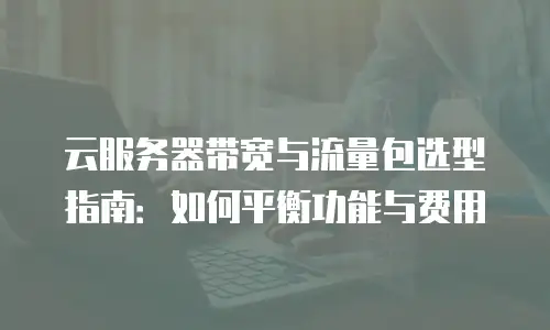 云服务器带宽与流量包选型指南：如何平衡功能与费用