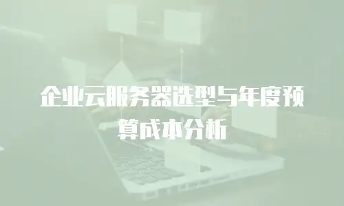 企业云服务器选型与年度预算成本分析