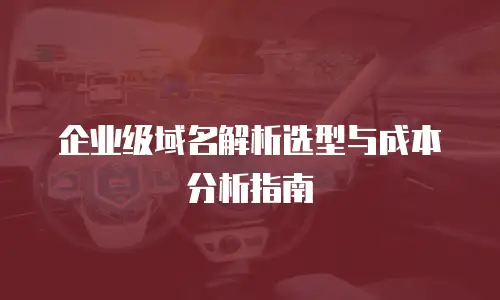 企业级域名解析选型与成本分析指南