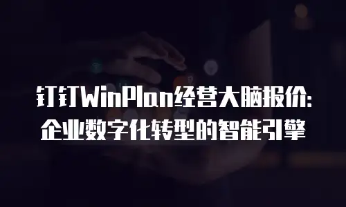 钉钉WinPlan经营大脑报价：企业数字化转型的智能引擎