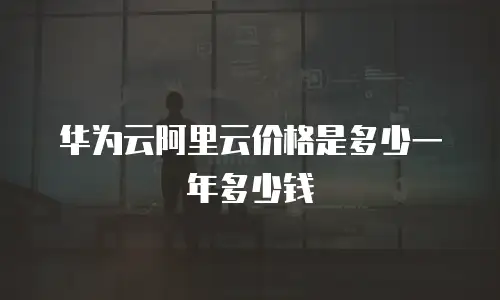 华为云阿里云价格是多少一年多少钱