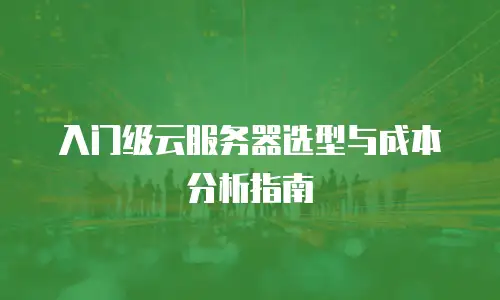 入门级云服务器选型与成本分析指南