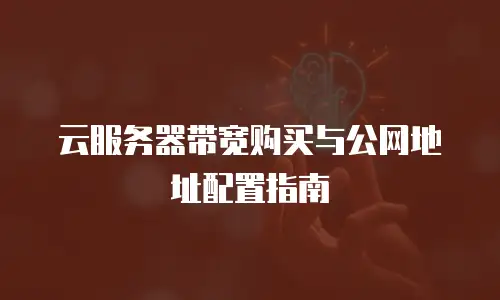 云服务器带宽购买与公网地址配置指南