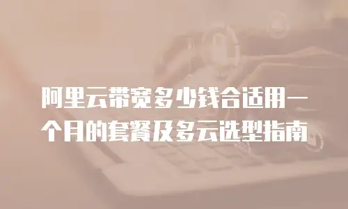 阿里云带宽多少钱合适用一个月的套餐及多云选型指南