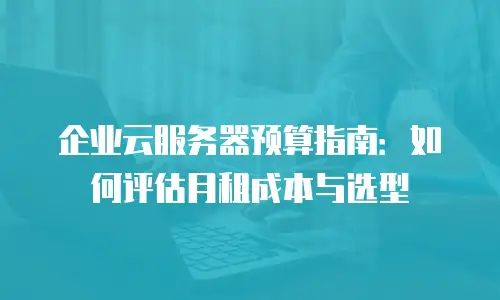 企业云服务器预算指南：如何评估月租成本与选型
