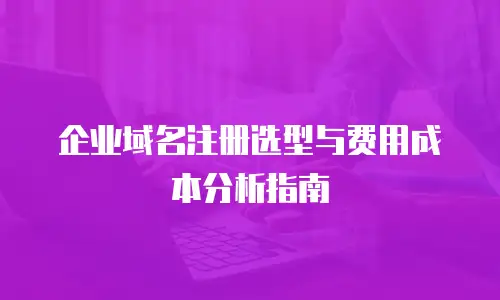 企业域名注册选型与费用成本分析指南