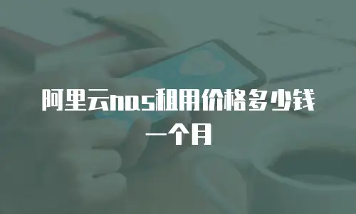 阿里云nas租用价格多少钱一个月
