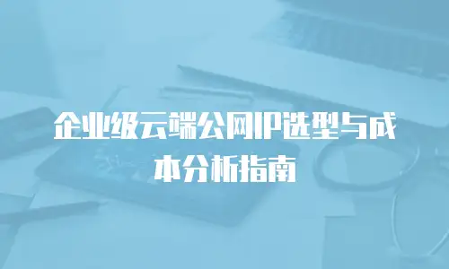 企业级云端公网IP选型与成本分析指南