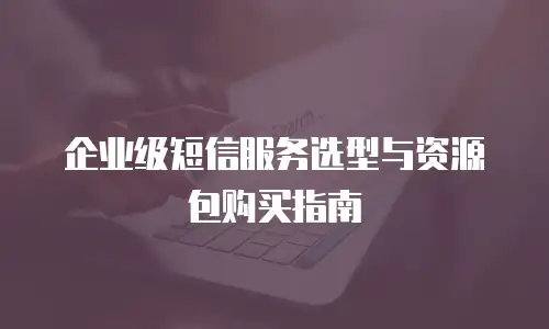 企业级短信服务选型与资源包购买指南
