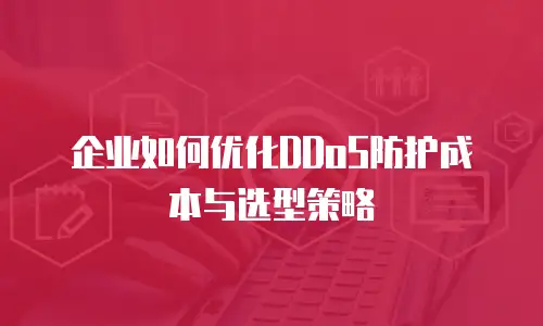 企业如何优化DDoS防护成本与选型策略