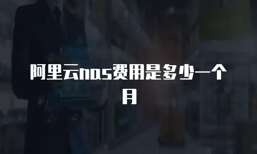 阿里云nas费用是多少一个月