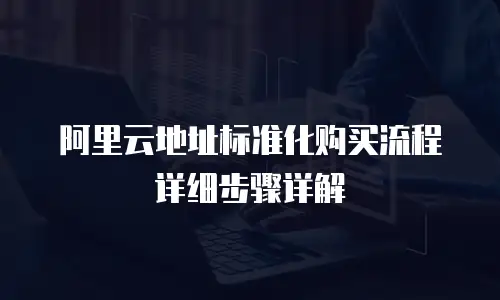阿里云地址标准化购买流程详细步骤详解