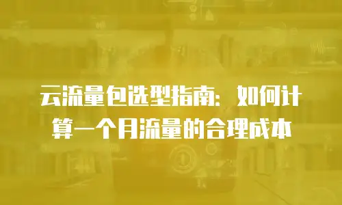 云流量包选型指南：如何计算一个月流量的合理成本
