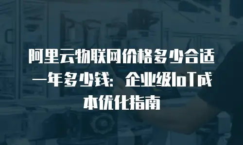 阿里云物联网价格多少合适一年多少钱：企业级IoT成本优化指南