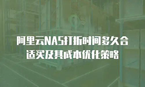 阿里云NAS打折时间多久合适买及其成本优化策略